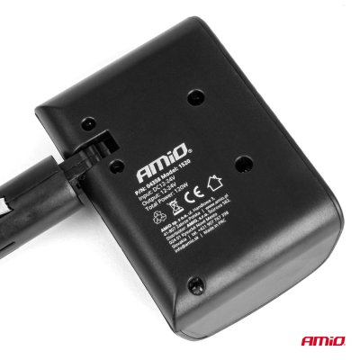 Triple forlængersokkel 12/24V 120W 90° AMIO-04358