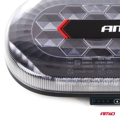 Trådløs LED lysbjælke R65 R10 326x186x63 26W 12V 24V AMIO-04369