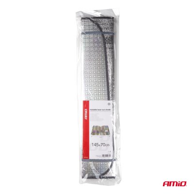 Foldbar laser solskærm 145x70cm AMIO-04374