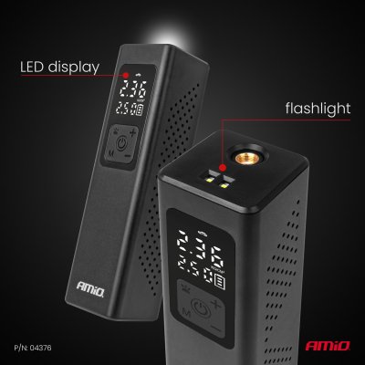 Bilkompressor med LED-display 12V 100W AMIO-04376