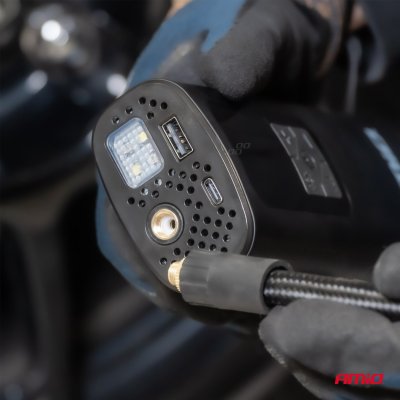 Bærbar luftkompressor LED USB-C 40W AMIO-04377