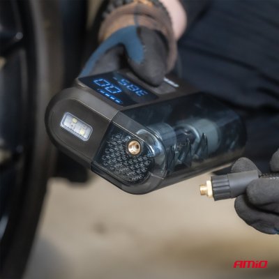 Bærbar luftkompressor LED USB-C 40W AMIO-04378