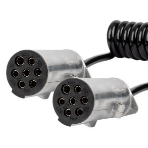 Fjederspiral kabel TIR 2x 7 PIN type N 5m 24V AMIO-04379