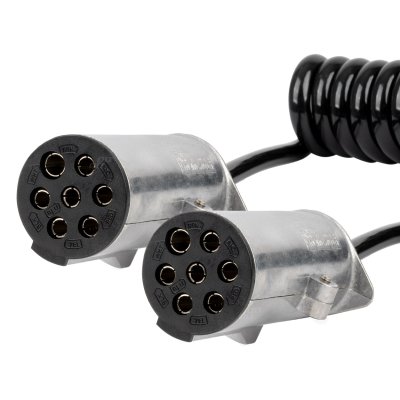 Fjederspiral kabel TIR 2x 7 PIN type N 5m 24V AMIO-04379