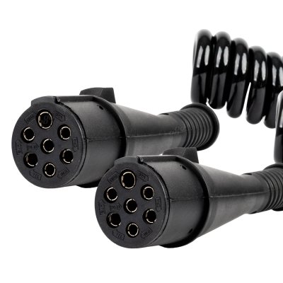 Fjedersløjfe kabel TIR 2x 7 PIN type N 5m 24V AMIO-04380