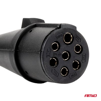 Fjedersløjfe kabel TIR 2x 7 PIN type N 5m 24V AMIO-04380