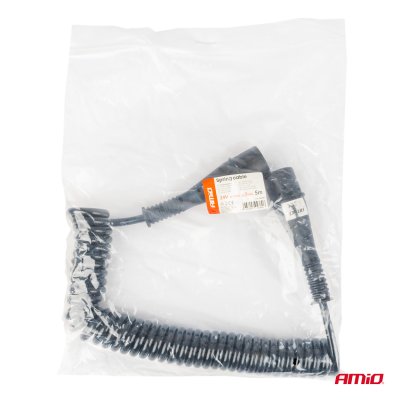Fjedersløjfe kabel TIR 2x 7 PIN type N 5m 24V AMIO-04380
