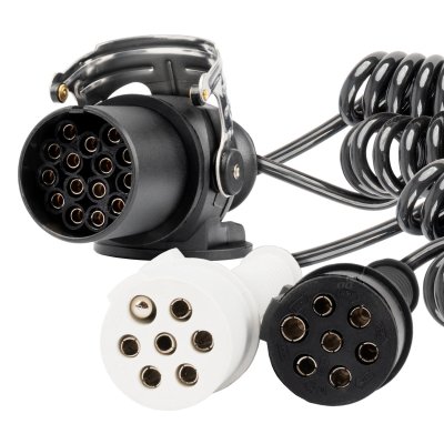 Fjederledning TIR 2x 7 PIN 15 PIN type N/S 5m 24V AMIO-04381