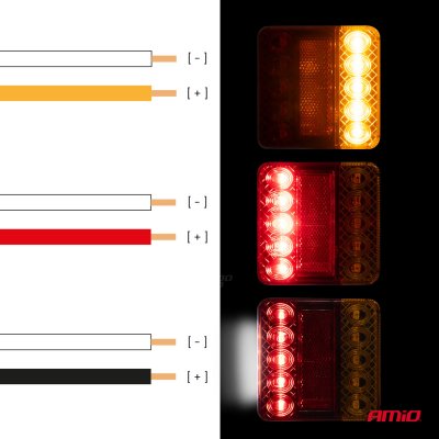 Bagkombination lampe AMIO-04389