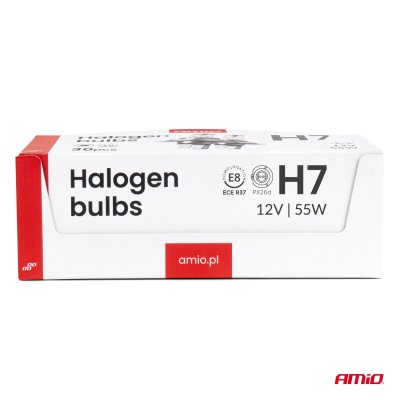 H7 halogen pære sæt 12V 55W UV filter (E8) 30 stk. AMIO-04399