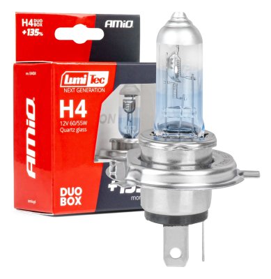 Halogenpærer H4 12V 60/55W LumiTec NEXTE GENERATION +135% DUO AMIO-04404