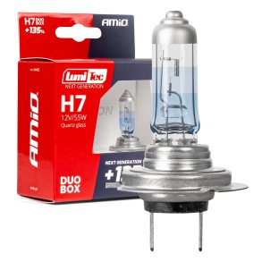 Halogenpærer H7 12V 55W LumiTec Næste GENERATION +135% DUO AMIO-04405