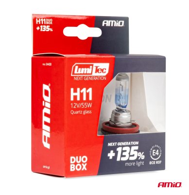 Halogenpærer H11 12V 55W LumiTec NÆSTE GENERATION +135% DUO AMIO-04408