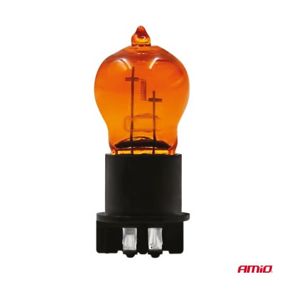 Halogenpære PWY24W WP3.3x14.5-4 Amber 12V 24W AMIO-04410