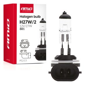 Halogenpære H27W/2 881 PGJ13 12V 27W AMIO-04413