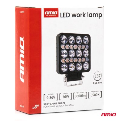 Arbejdslampe AWL75 36W 6500K 3600lm 9-36V AMiO-04419