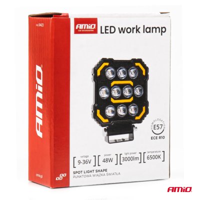 Arbejdslampe AWL79 48W 6500K 3000lm 9-36V AMiO-04423