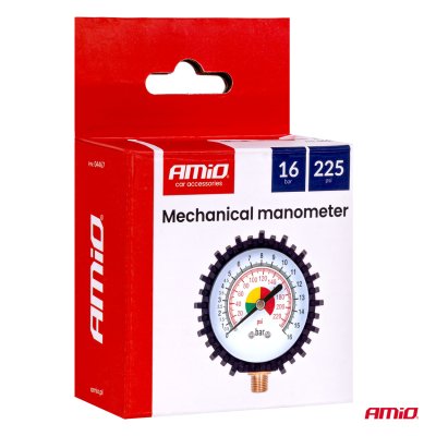 Mekanisk Manometer Gummi 16 bar AMIO-04467