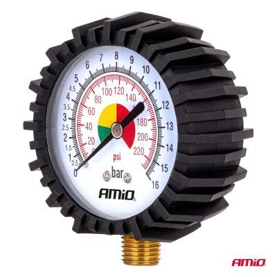 Mekanisk Manometer Gummi 16 bar AMIO-04467