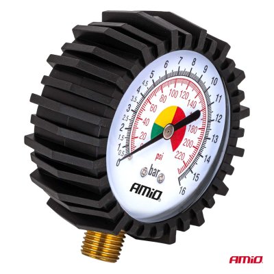 Mekanisk Manometer Gummi 16 bar AMIO-04467