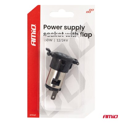Strømkilde-stik med låg 250W 12V 24V AMIO-04434