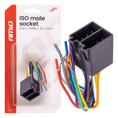 ISO hanstik ISO CCA 13PIN 5A 12V AMIO-04445