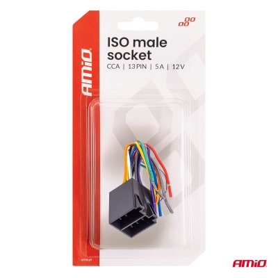 ISO hanstik ISO CCA 13PIN 5A 12V AMIO-04445