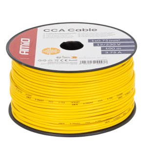 CCA højttalerkabel CCA 1x0.75mm2 100m 3.75A 12/230V AMIO-04447