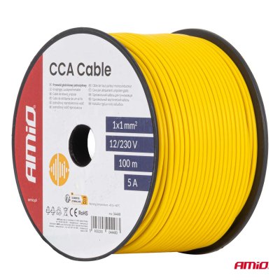 CCA Kabel CCA 1x1mm2 100m 5A 12/230V AMIO-04448