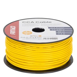 CCA Kabel CCA 1x1.5mm2 50m 7.5A 12/230V AMIO-04449