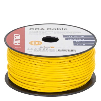 CCA Kabel CCA 1x1.5mm2 50m 7.5A 12/230V AMIO-04449