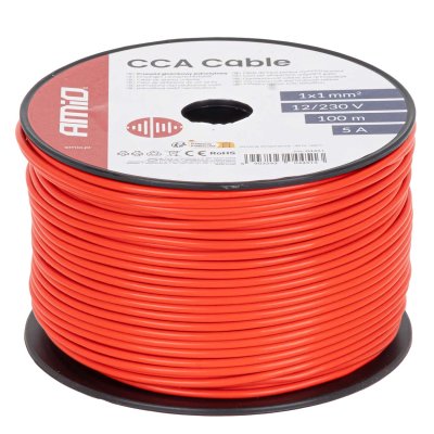 CCA Kabel 1x1mm2 100m 5A 12/230V AMIO-04451
