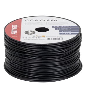 CCA Kabel 1x0.75mm2 100m 3.75A 12/230V AMIO-04453