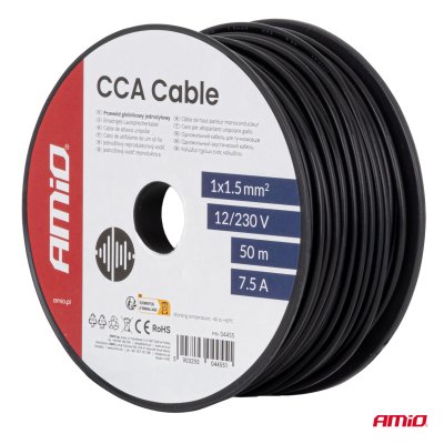 CCA Kabel 1x1,5mm2 50m 7,5A 12/230V AMIO-04455