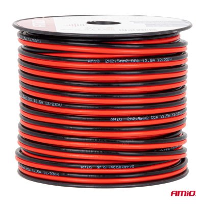 CCA Kabel 2x2.5mm2 50m 12.5A AMIO-04460