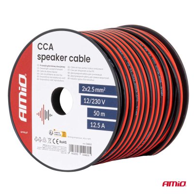 CCA Kabel 2x2.5mm2 50m 12.5A AMIO-04460