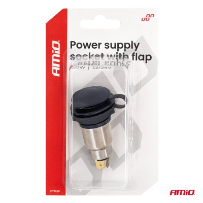 Strømforsyningsstik med klap 250W 12V 24V AMIO-04462