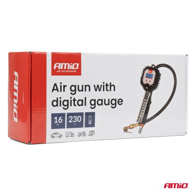 Luftpistol med digitalt manometer 16 bar AMIO-04483