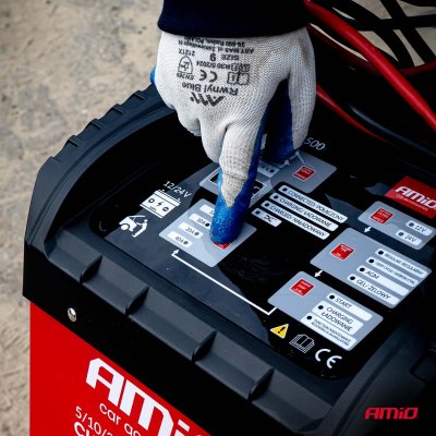 Batterioplader med booststarter max. 40A, 12V, 24V, start 300A, AMIO-04500