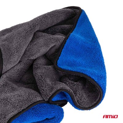 Mikrofiberhandske og tørrehåndklæde 94/800gsm 20x26/60x90cm AMIO-04489