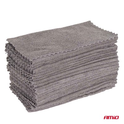 Sæt med mikrofiberrensklude 50 stk. 210gsm 30x30cm AMIO-04492