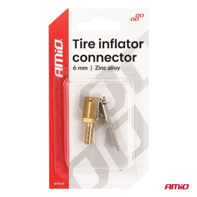 Zinklegering Dækpumpe Forbindelse 6mm AMIO-04493