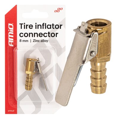 Zinklegering Dækopblæsningsstik 8 mm AMIO-04494
