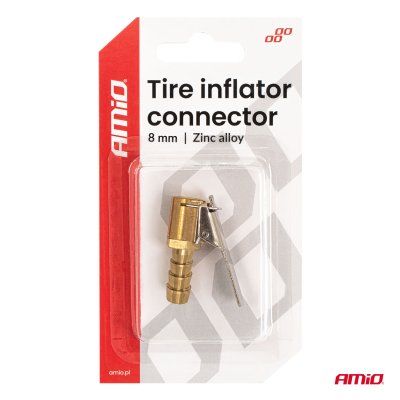 Zinklegering Dækopblæsningsstik 8 mm AMIO-04494