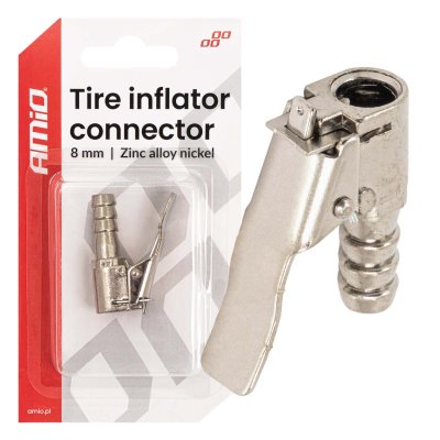 Zink-Legering Nickel Dækopblæsningsconnector 8 mm AMIO-04496
