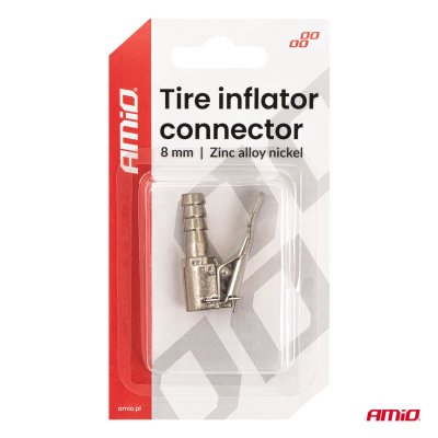 Zink-Legering Nickel Dækopblæsningsconnector 8 mm AMIO-04496