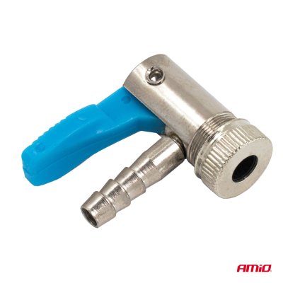 Jern nikkelbelagt dækoppustningsstik 8 mm AMIO-04498