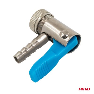 Jern nikkelbelagt dækoppustningsstik 8 mm AMIO-04498