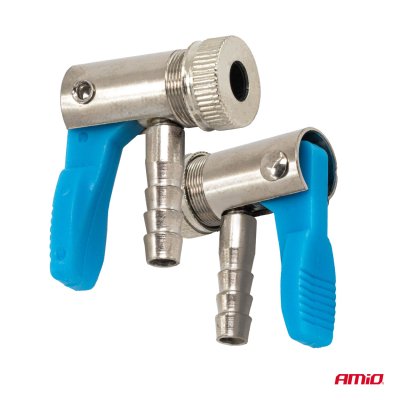 Jern nikkelbelagt dækoppustningsstik 8 mm AMIO-04498