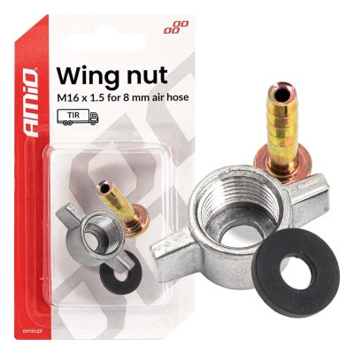 Vinge Mutter M16 x 1.5 til 8mm Luftslange AMIO-04499